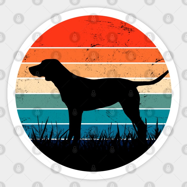 Dog Vintage Retro Sunset Art Sticker by ShopBuzz